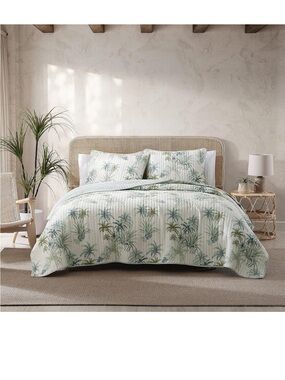 Tommy Bahama - Queen Quilt, Reversible Cotton Bedding, Floral Bedding Set